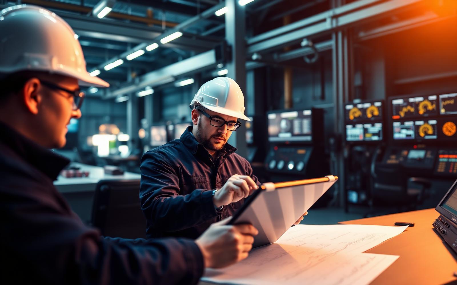 Engineering professionals at work